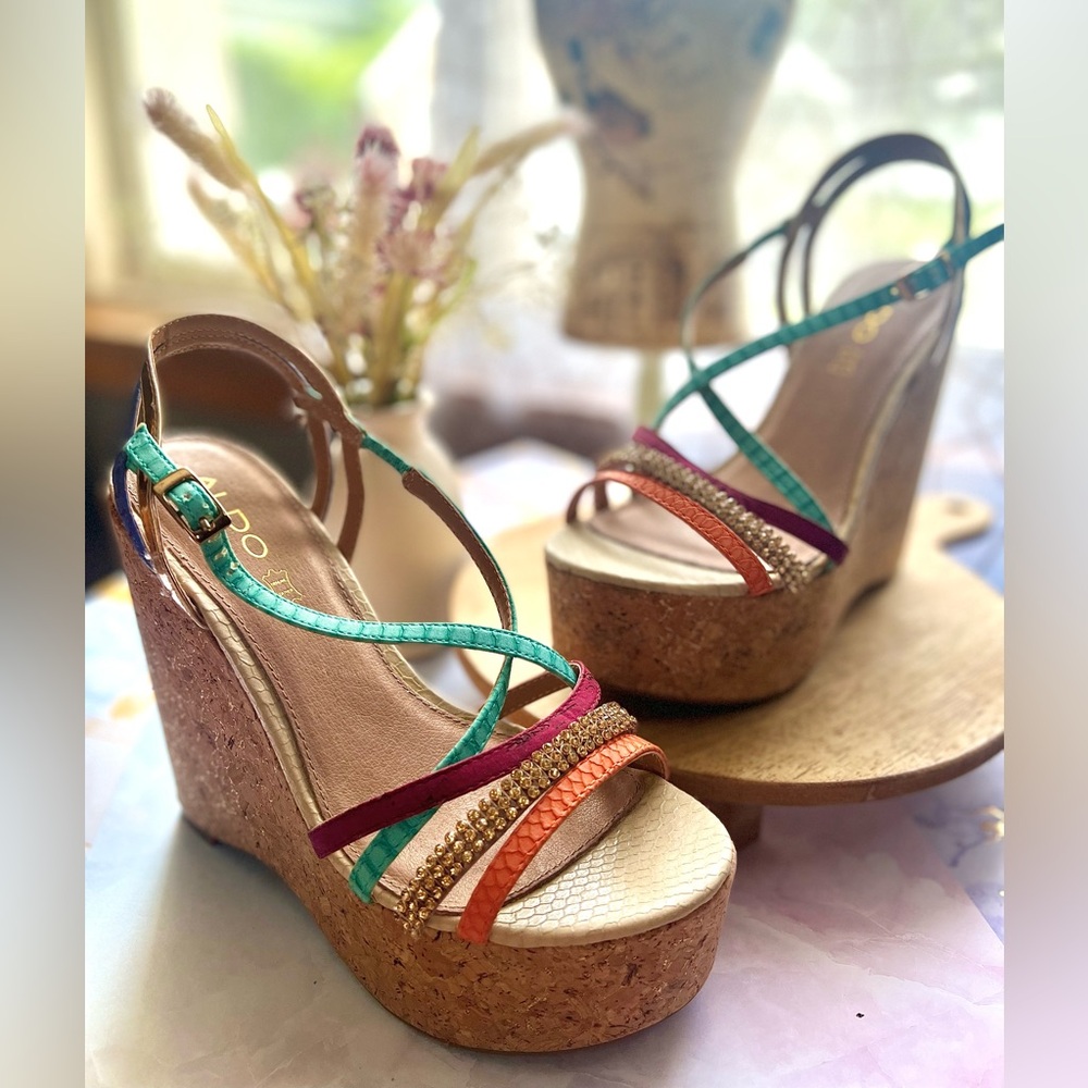 Aldo summer Wedge sandals Size 8